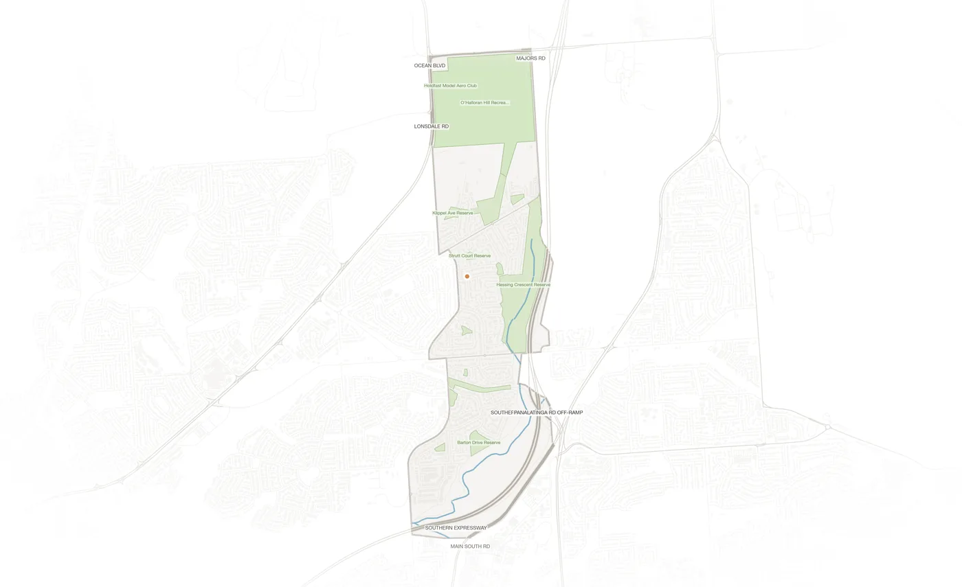 Trott Park urban fabric map