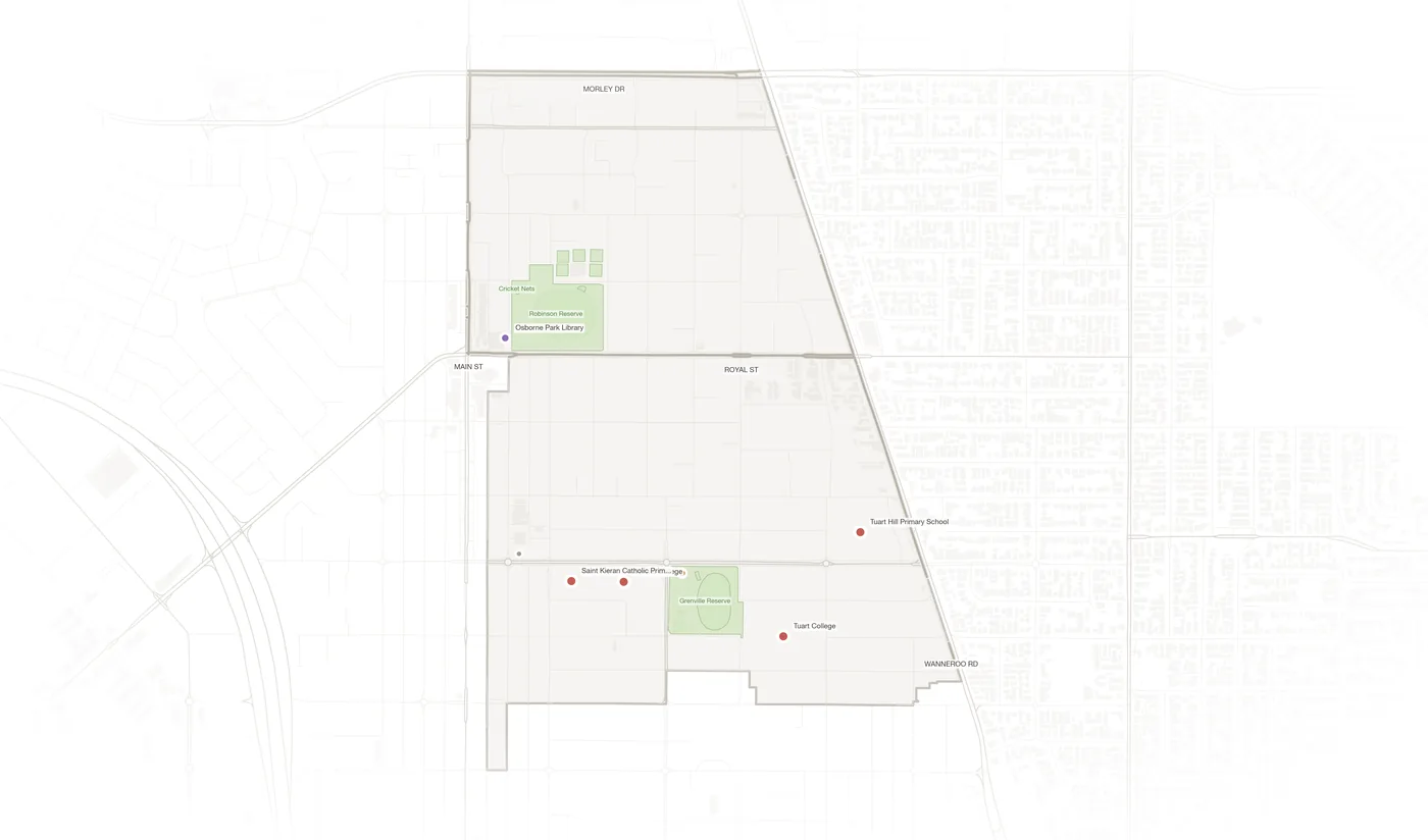Tuart Hill urban fabric map