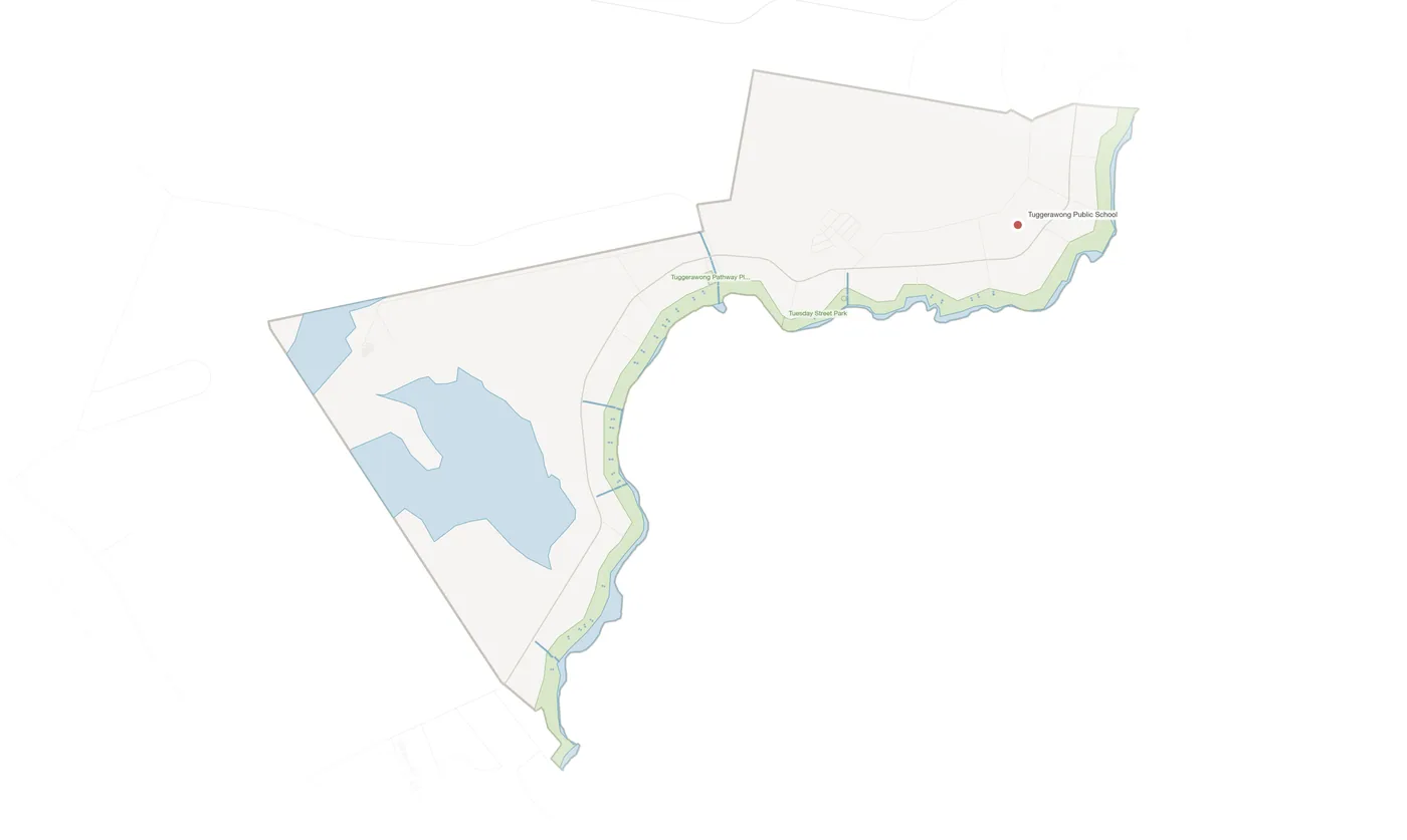 Tuggerawong urban fabric map