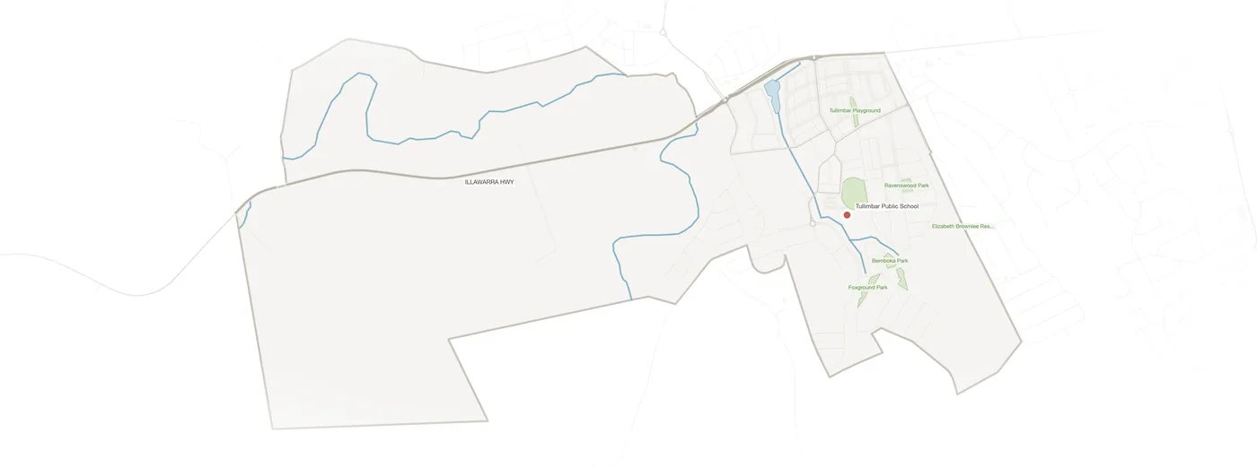 Tullimbar urban fabric map