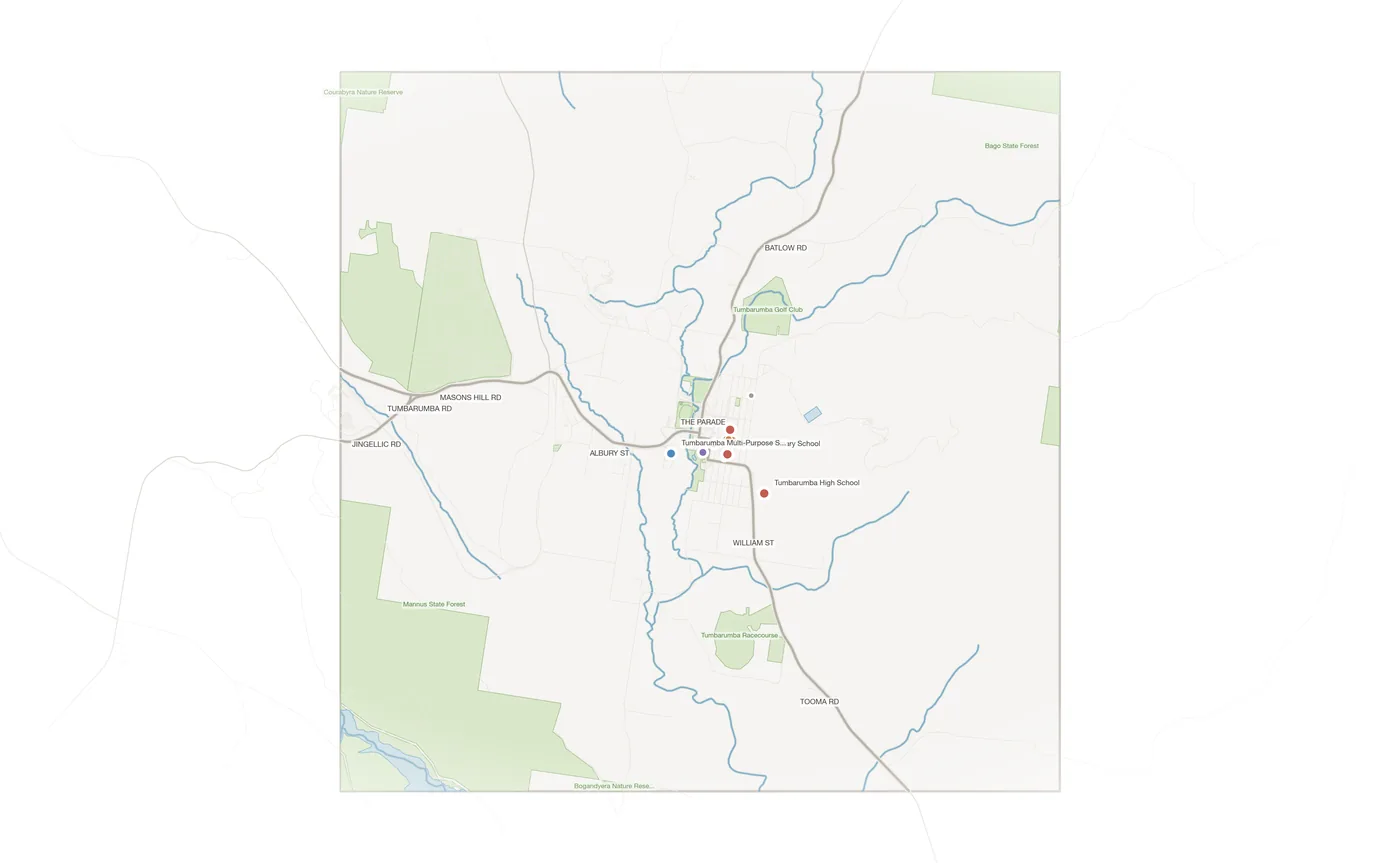 Tumbarumba urban fabric map