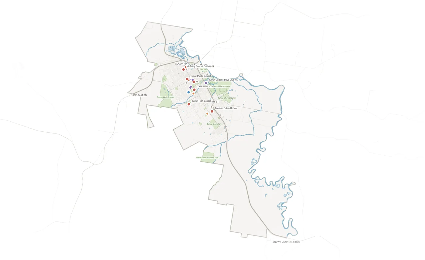 Tumut urban fabric map