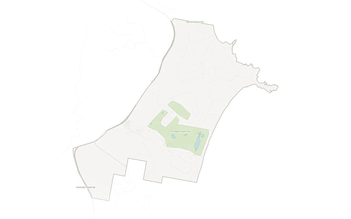 Tura Beach urban fabric map