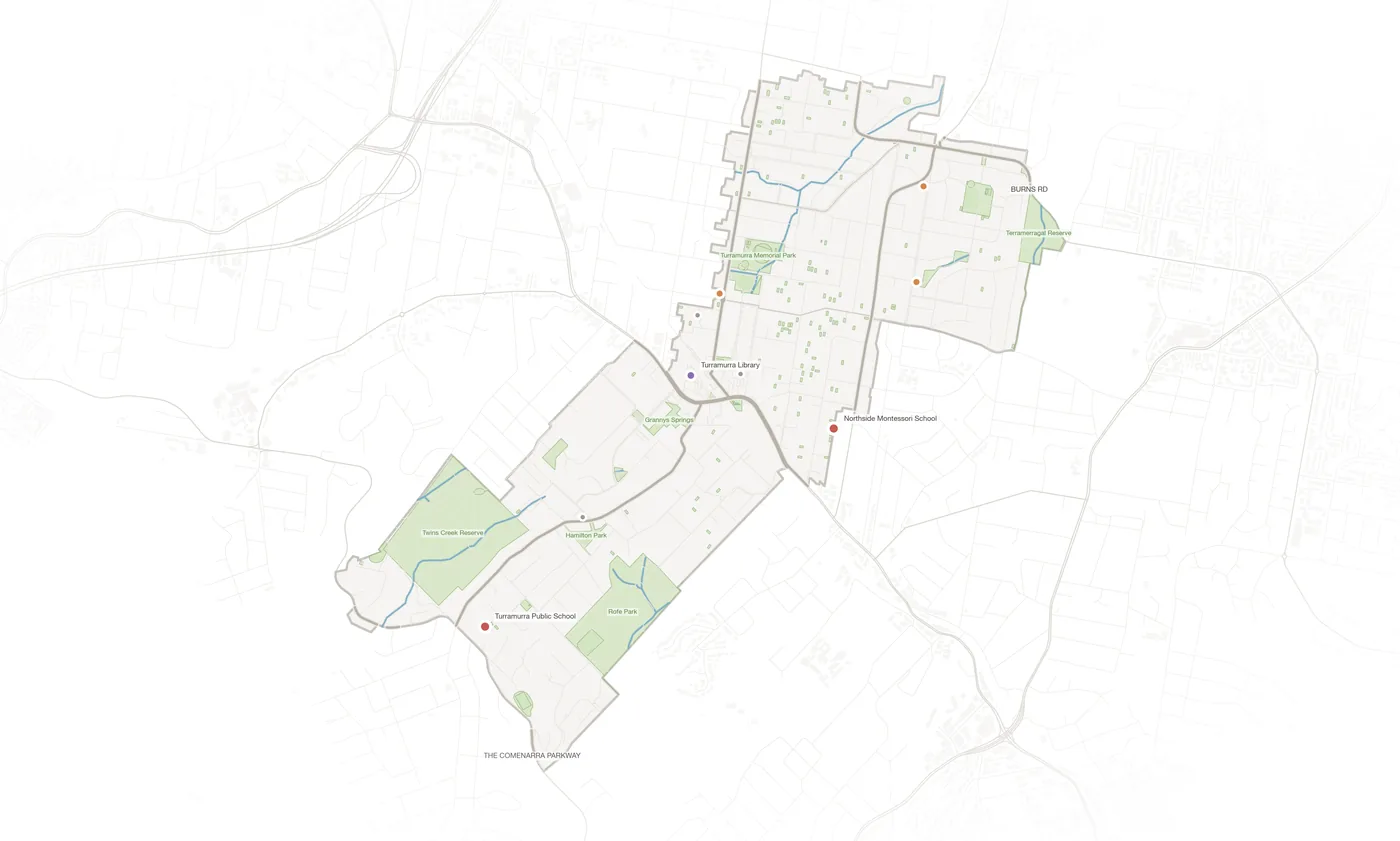 Turramurra urban fabric map