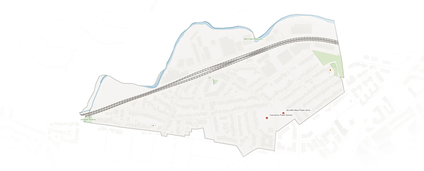 Turrella urban fabric map