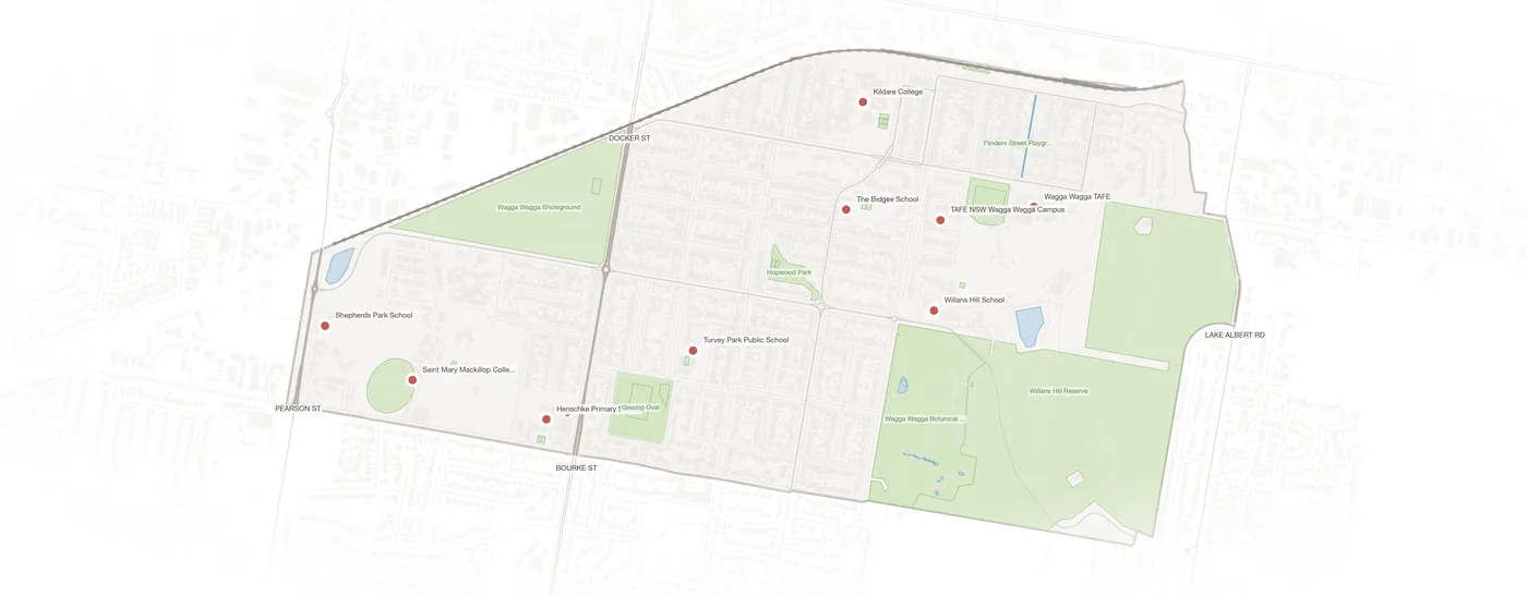 Turvey Park urban fabric map