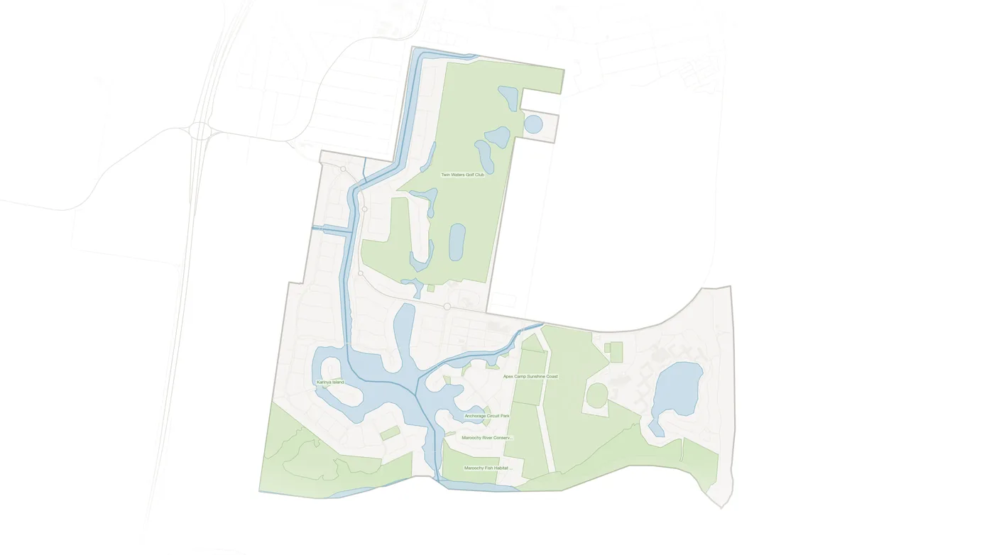 Twin Waters urban fabric map