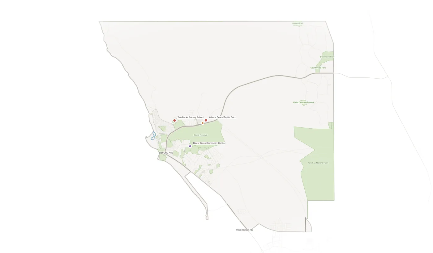 Two Rocks urban fabric map