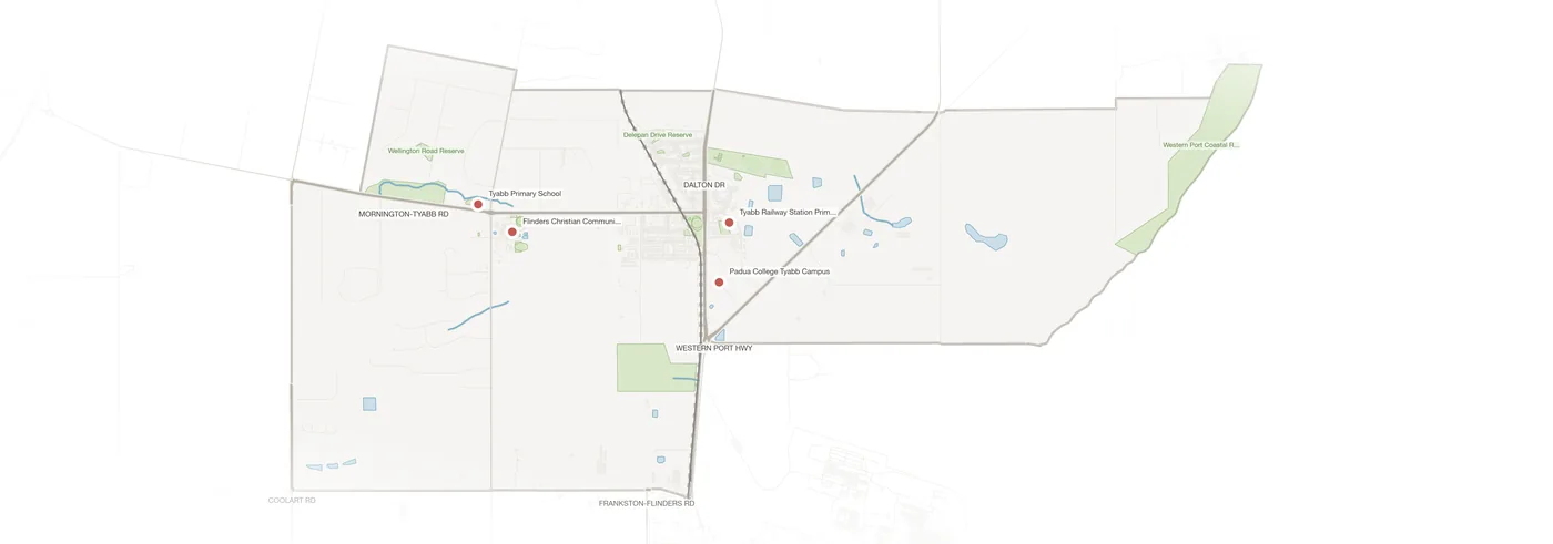 Tyabb urban fabric map
