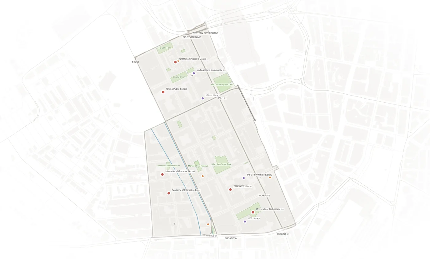 Ultimo urban fabric map