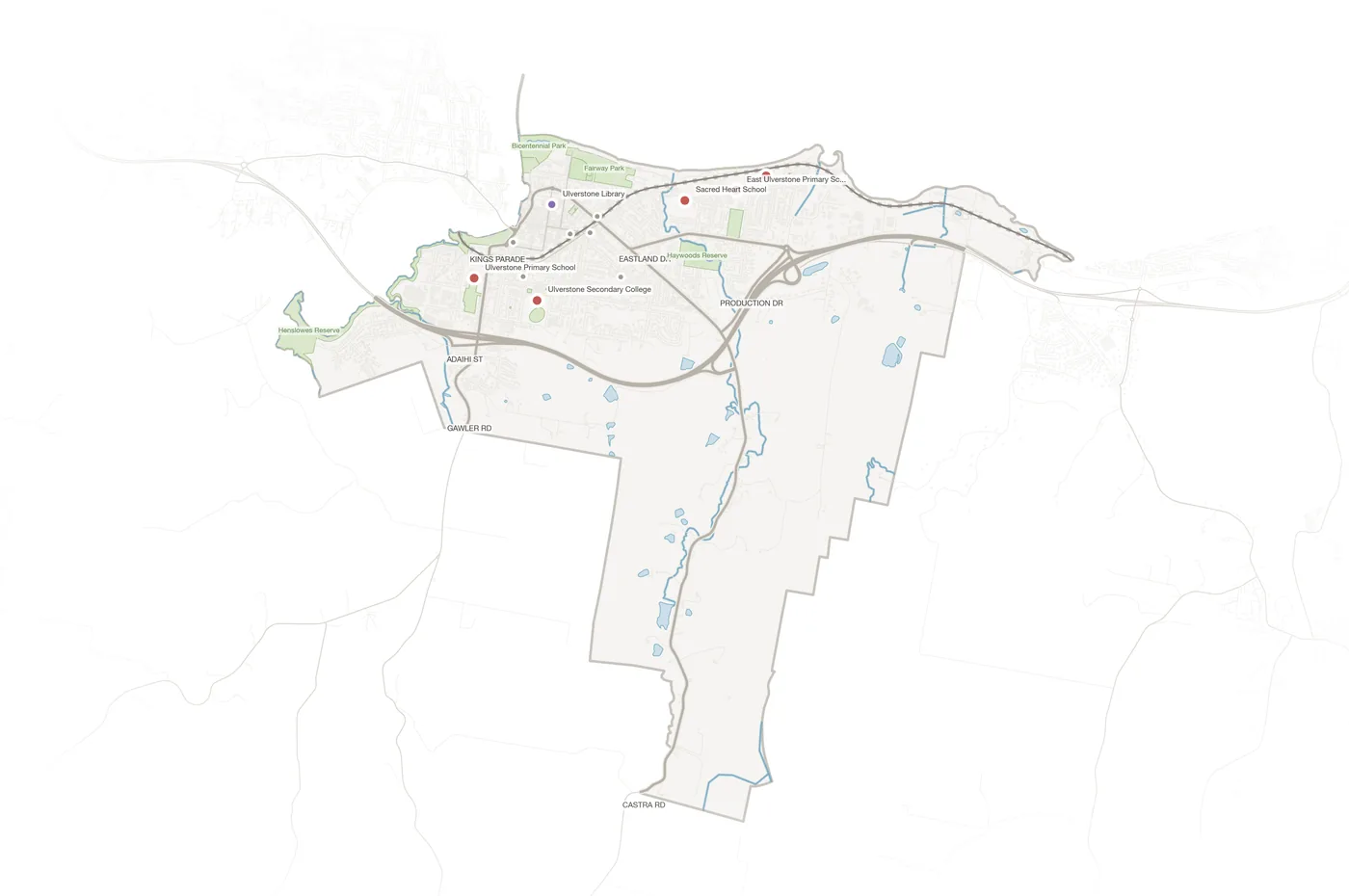 Ulverstone urban fabric map