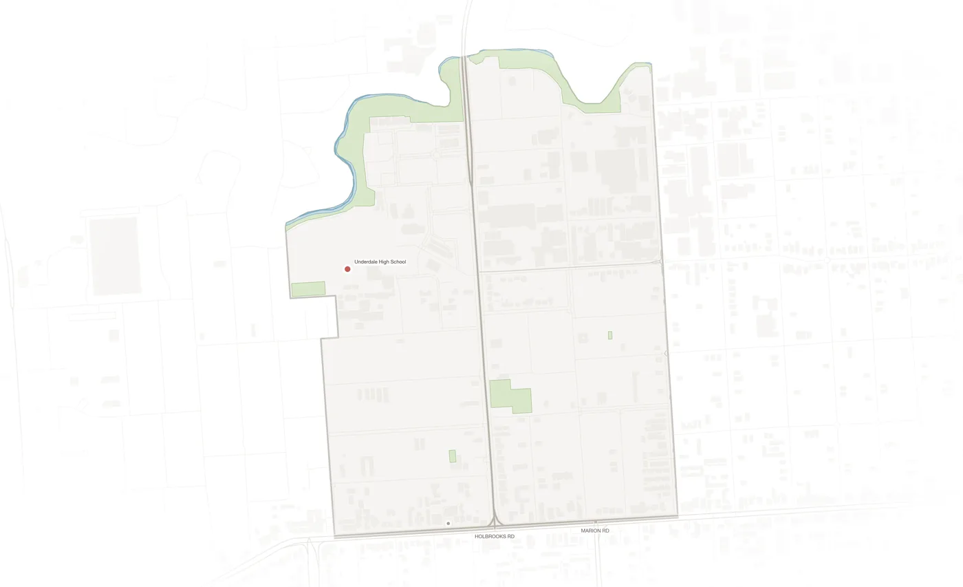 Underdale urban fabric map