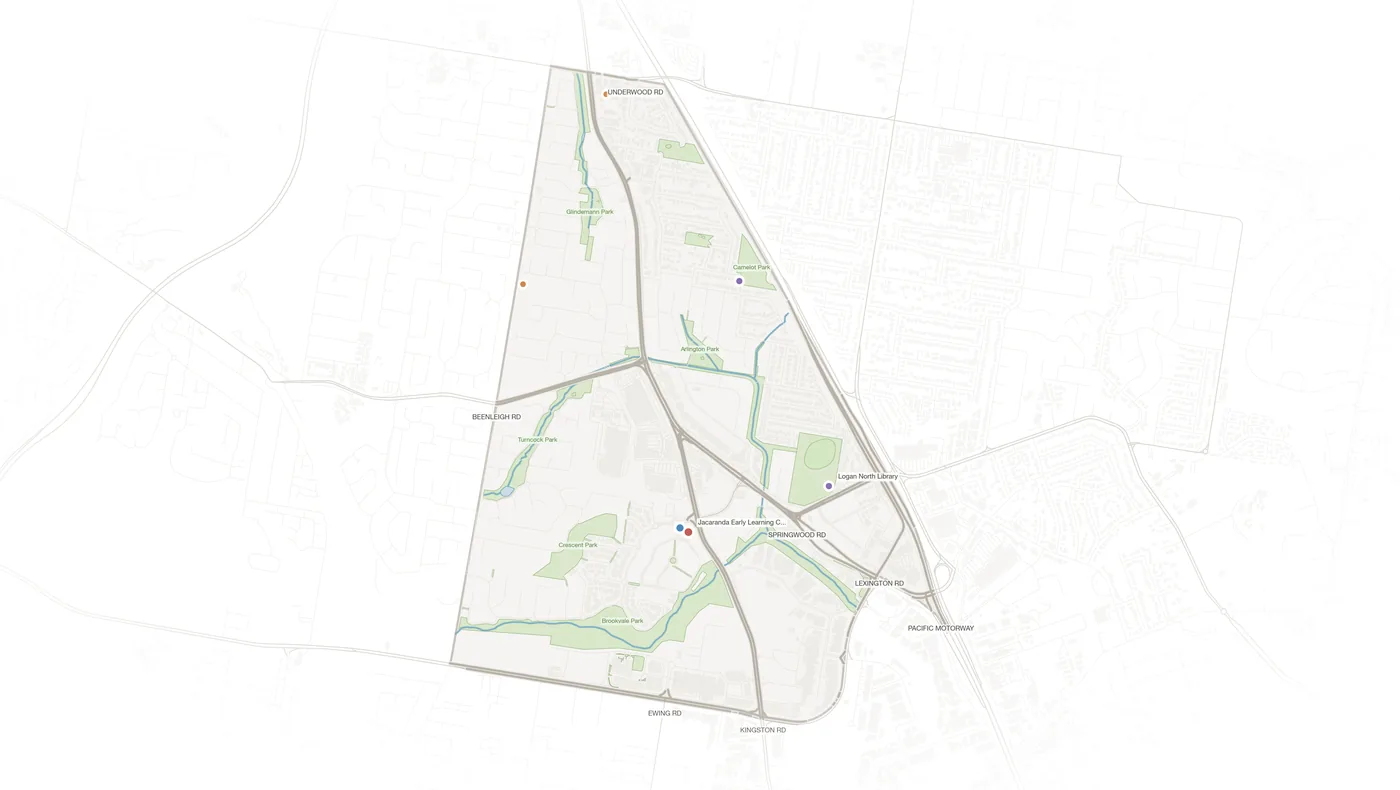 Underwood urban fabric map