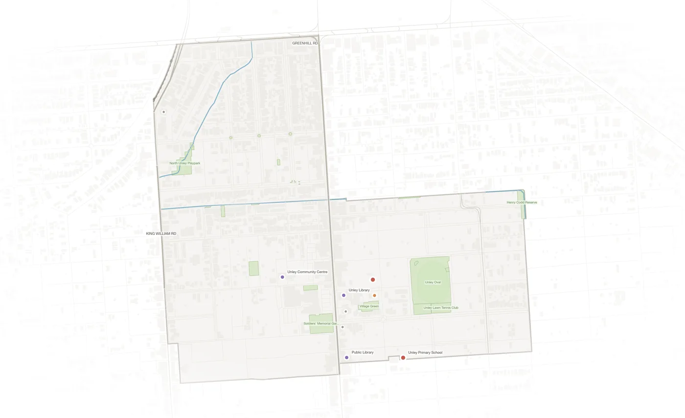 Unley urban fabric map