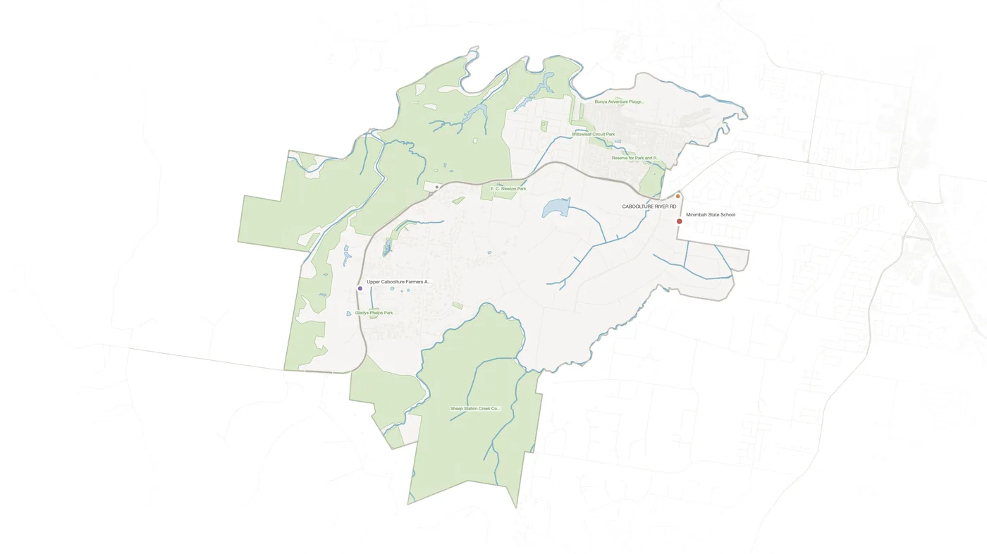 Upper Caboolture urban fabric map