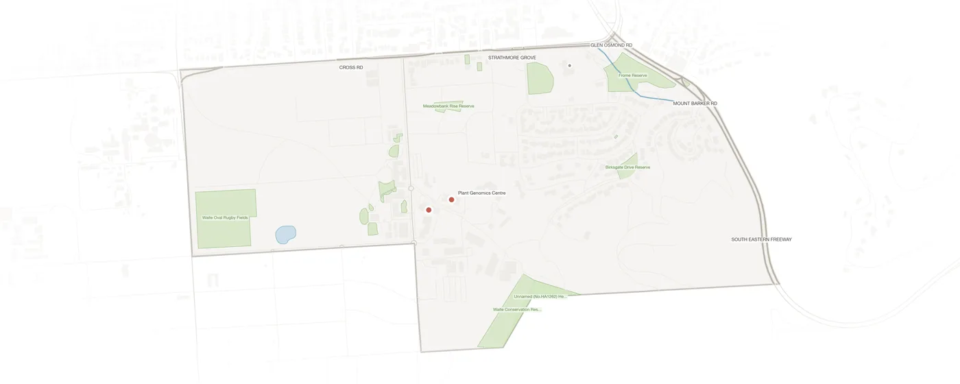 Urrbrae urban fabric map