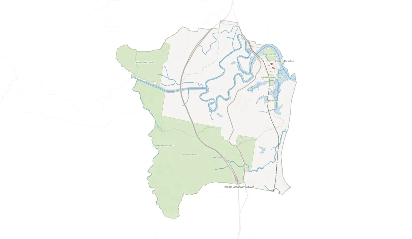Urunga urban fabric map