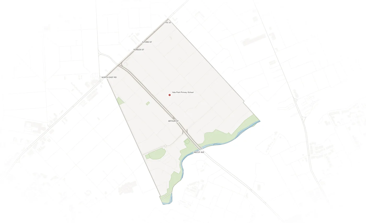 Vale Park urban fabric map