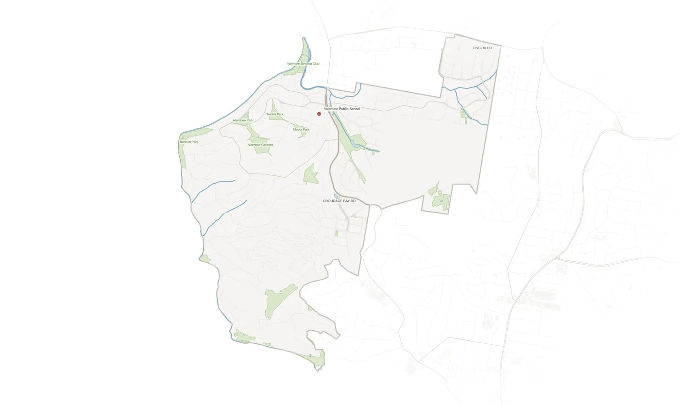 Valentine urban fabric map