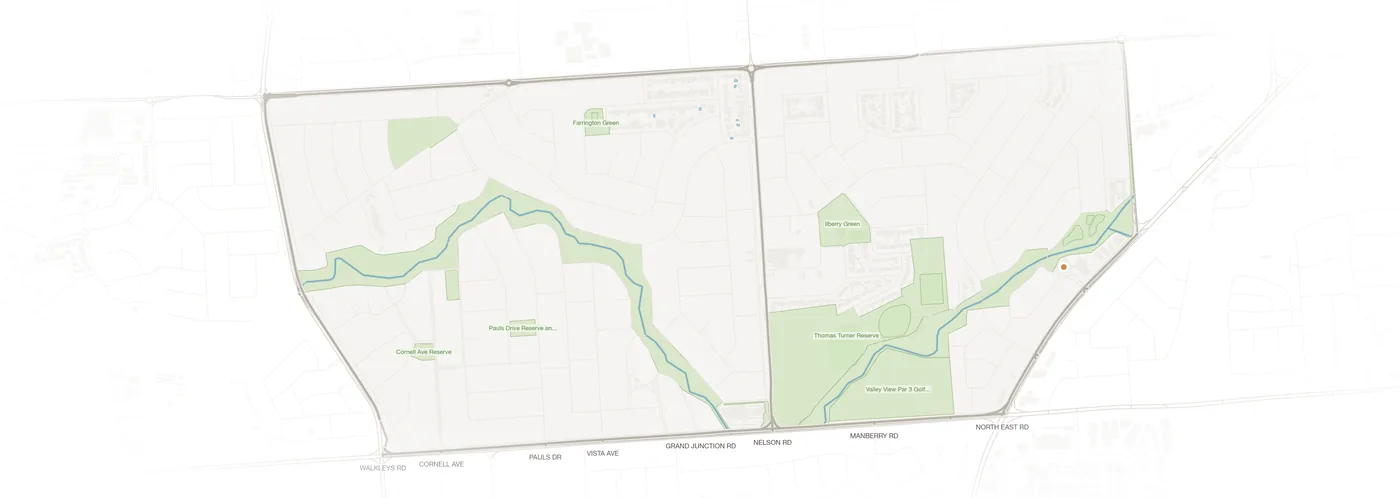 Valley View urban fabric map