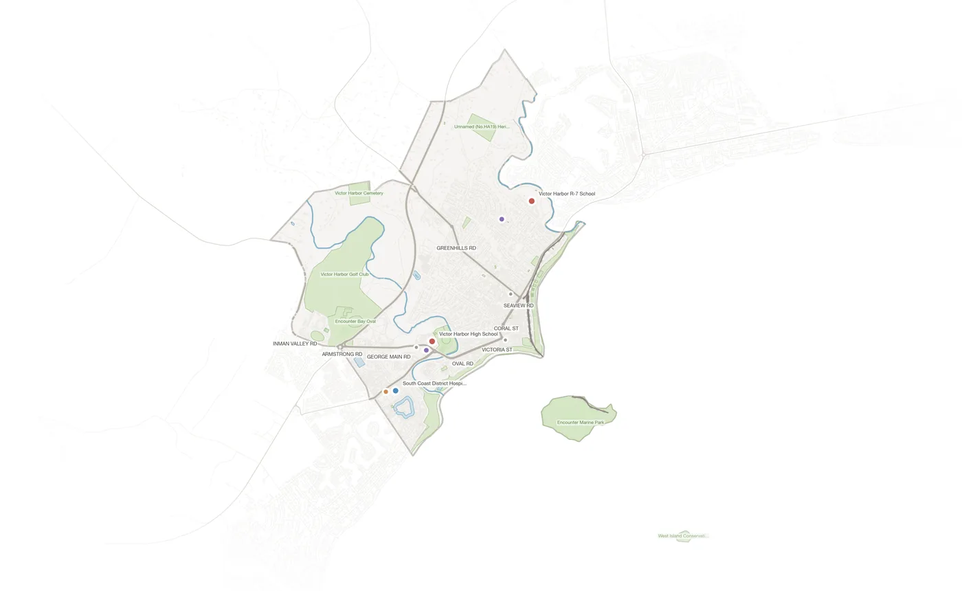 Victor Harbor urban fabric map