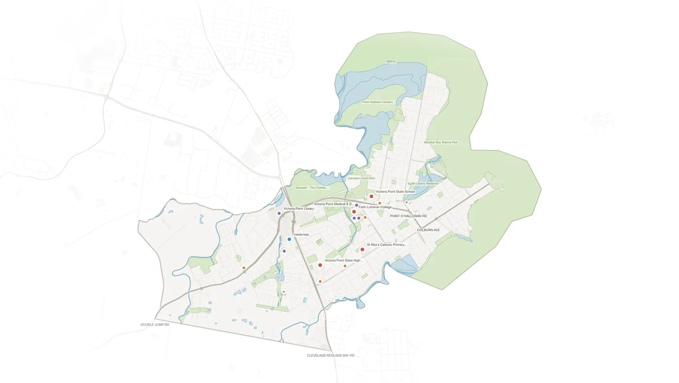 Victoria Point urban fabric map