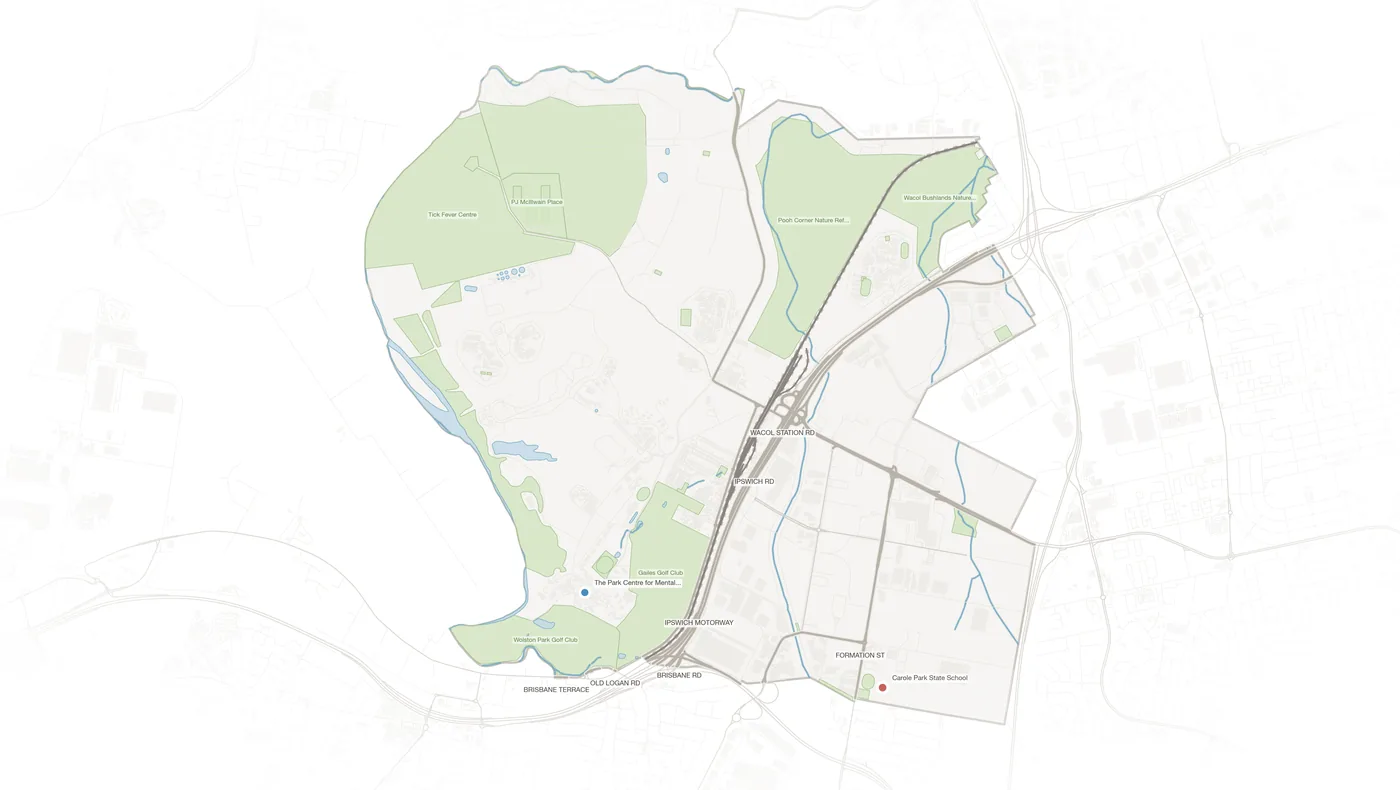 Wacol urban fabric map