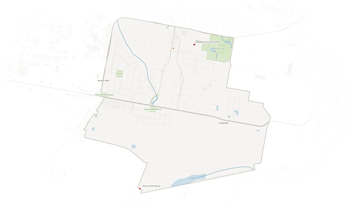 Wadalba urban fabric map