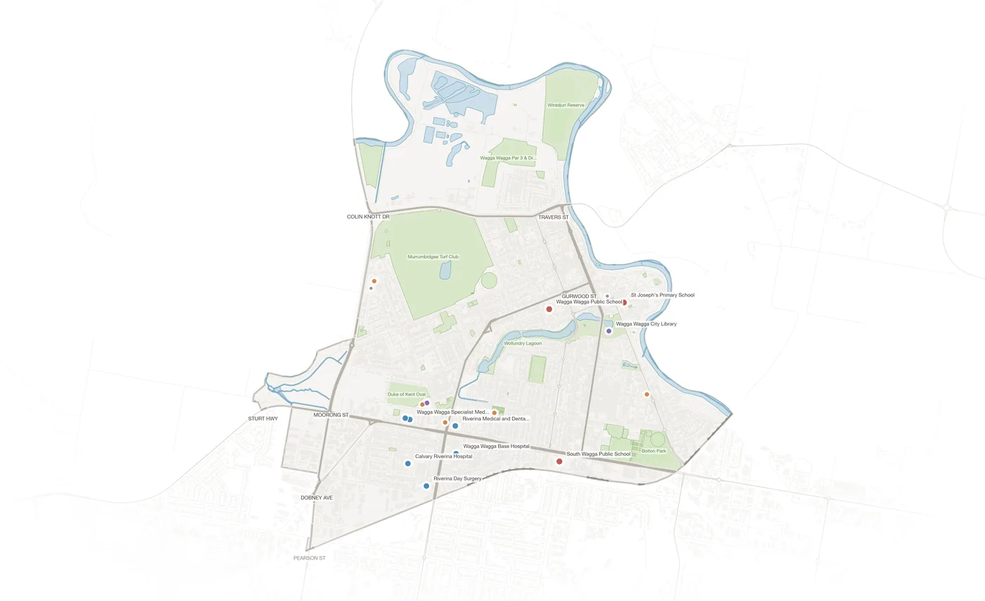 Wagga Wagga urban fabric map