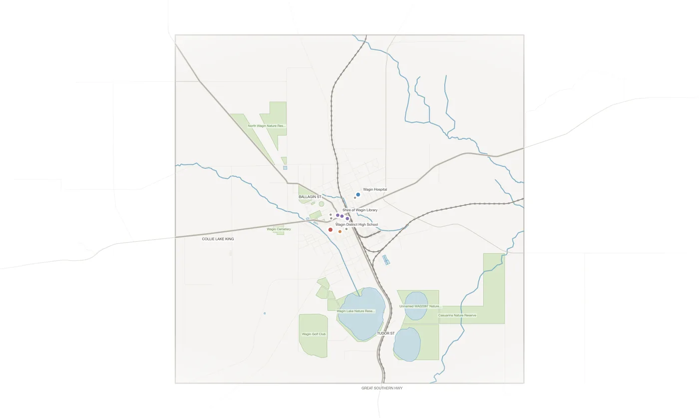 Wagin urban fabric map
