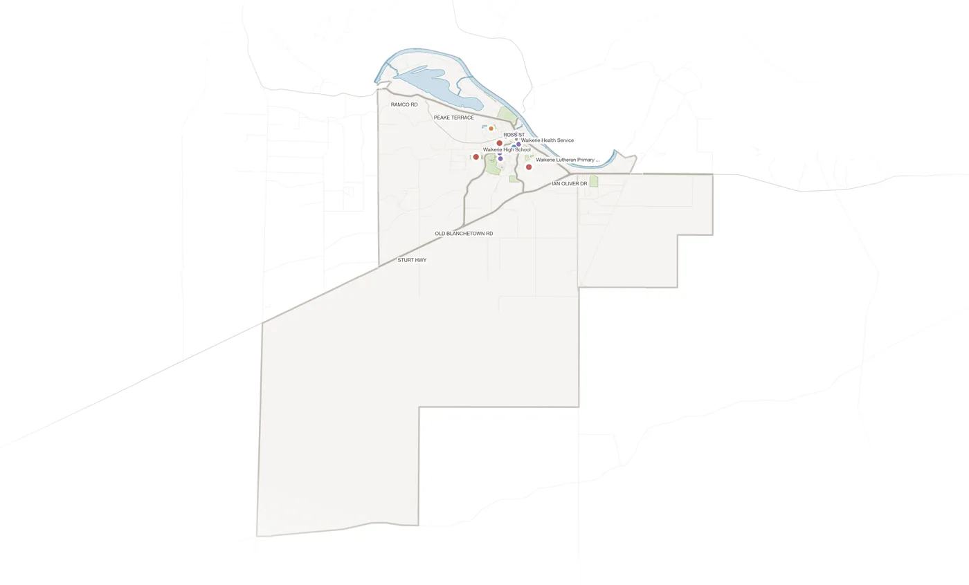 Waikerie urban fabric map