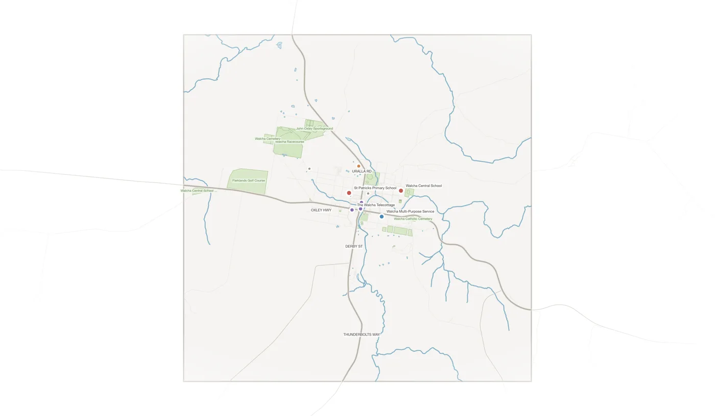 Walcha urban fabric map