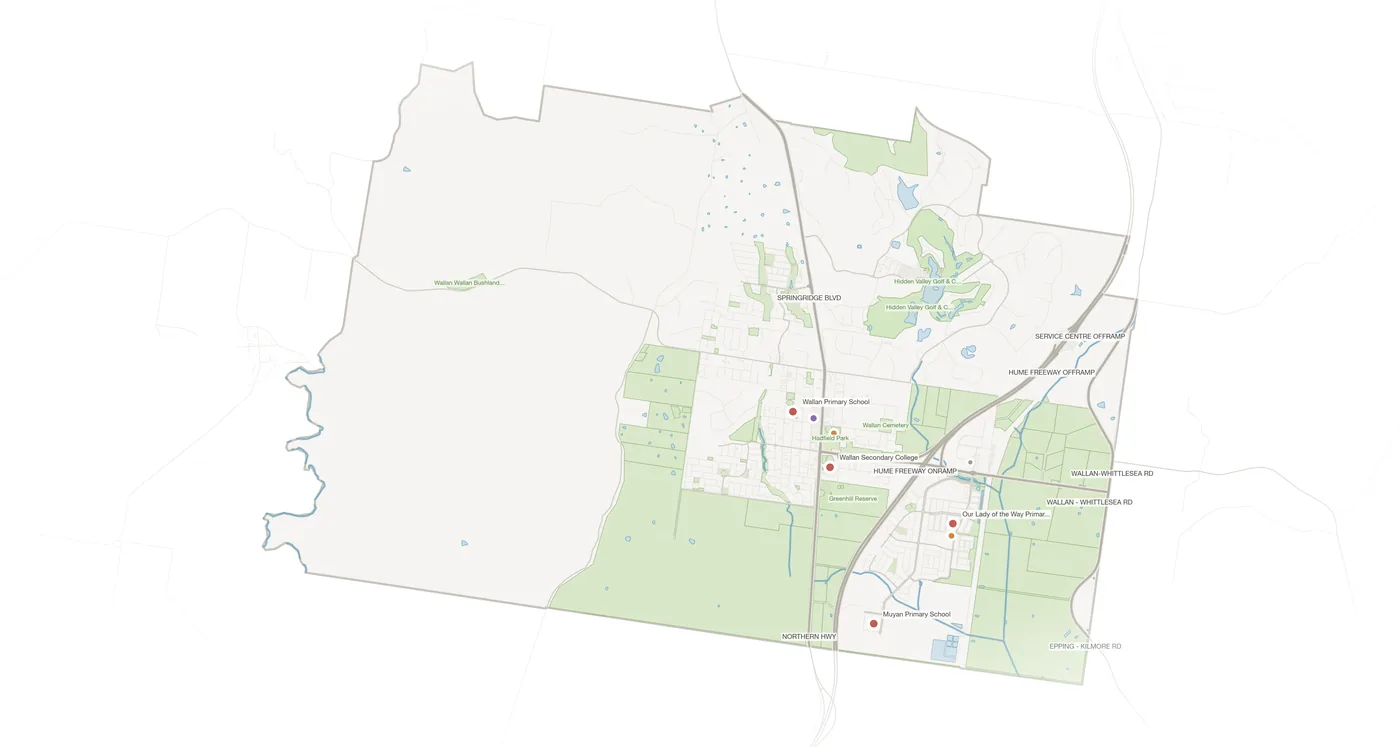 Wallan urban fabric map