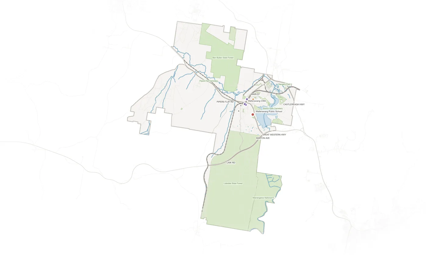 Wallerawang urban fabric map