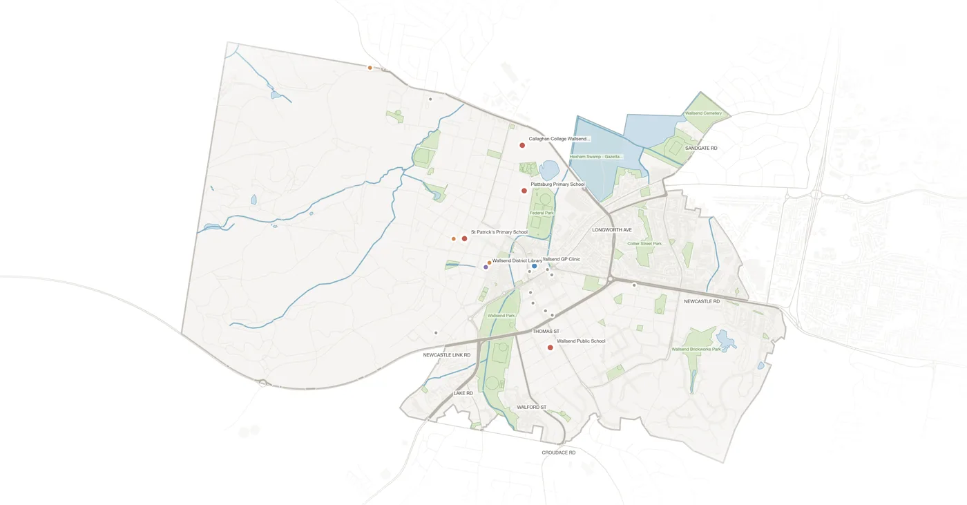 Wallsend urban fabric map