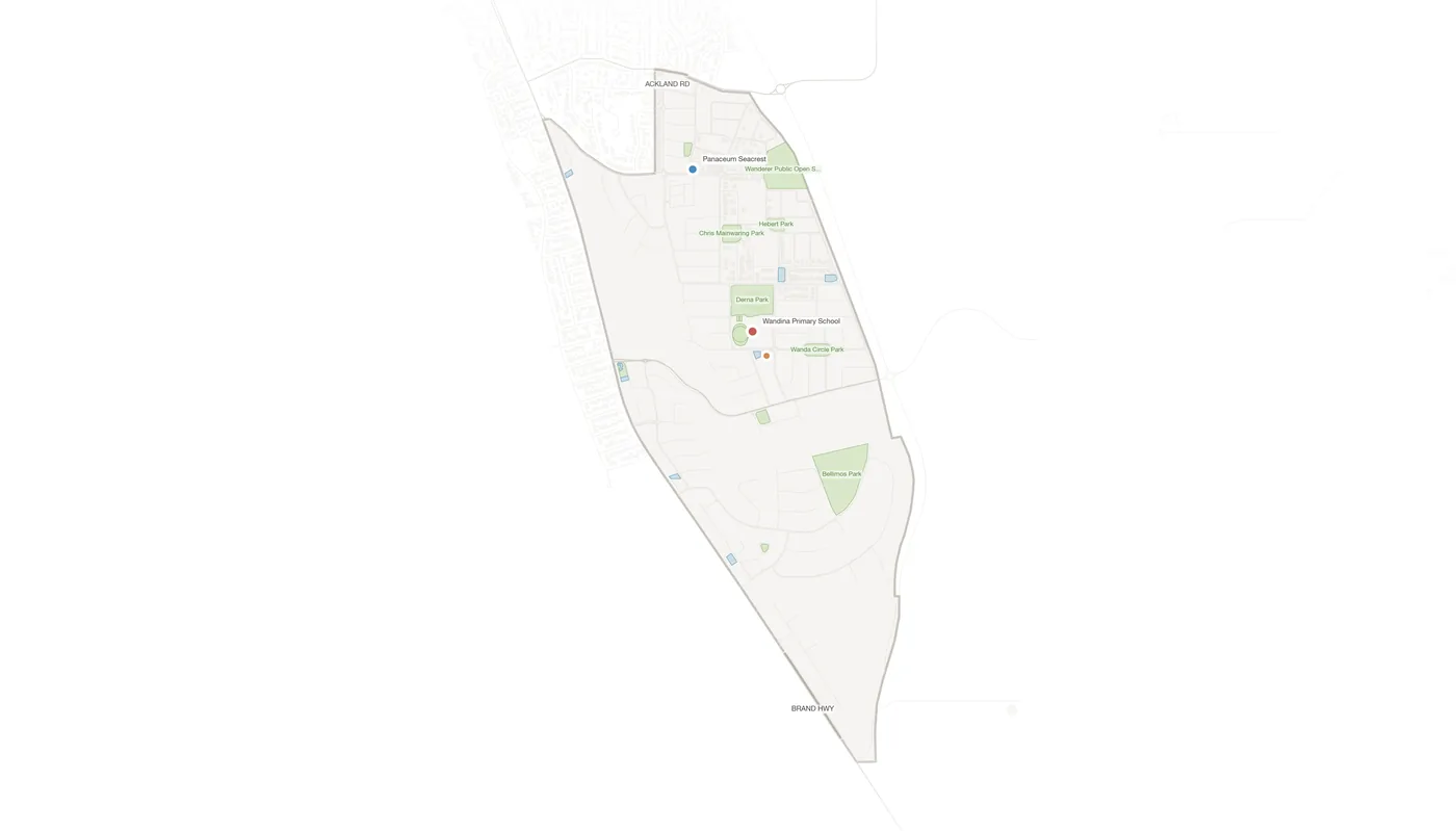 Wandina urban fabric map