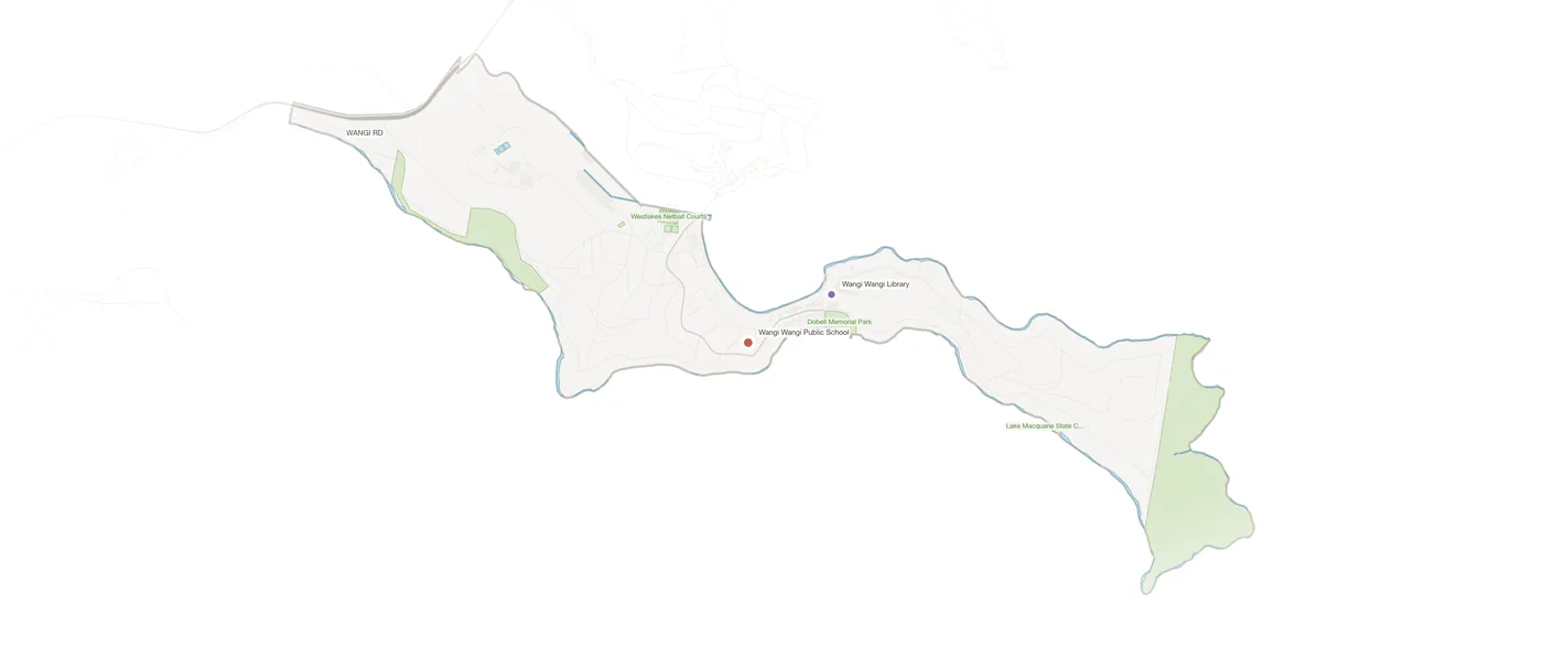 Wangi Wangi urban fabric map