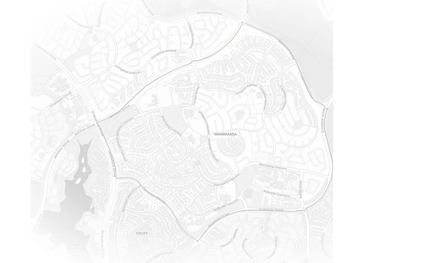 Wanniassa urban fabric map