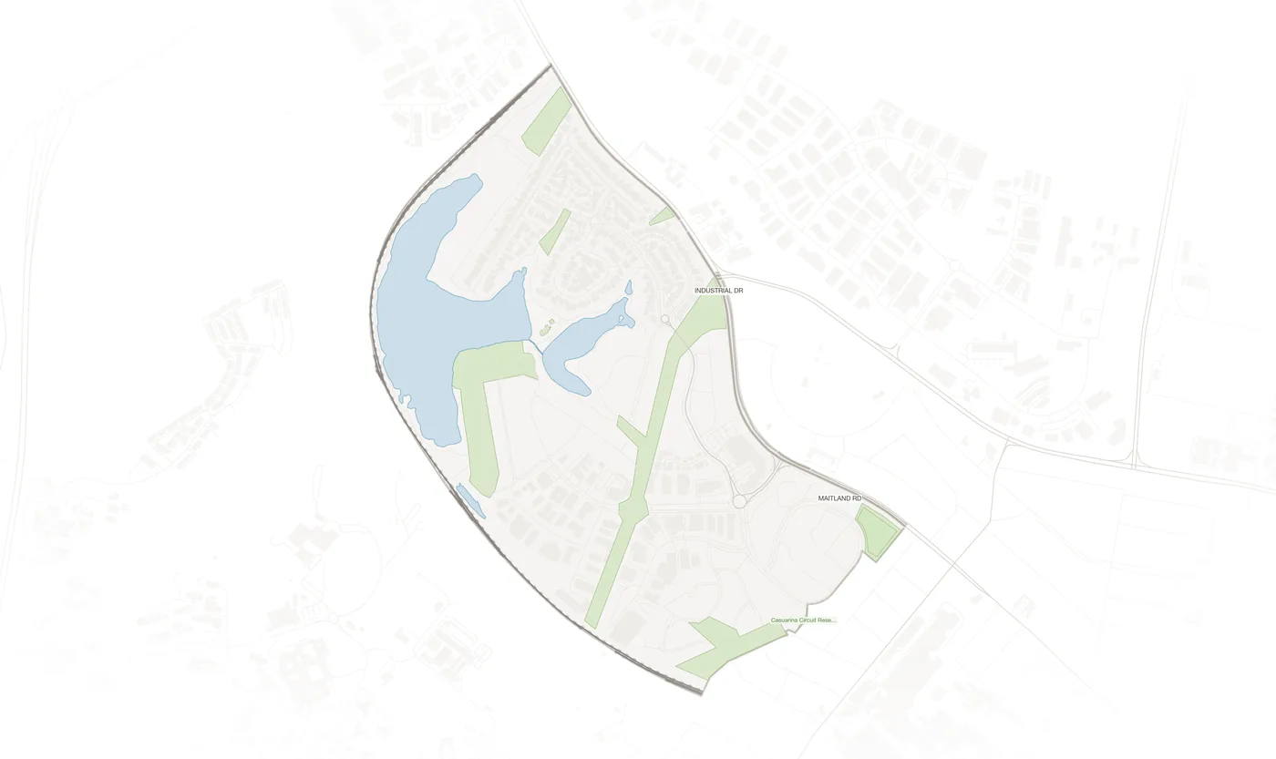 Warabrook urban fabric map