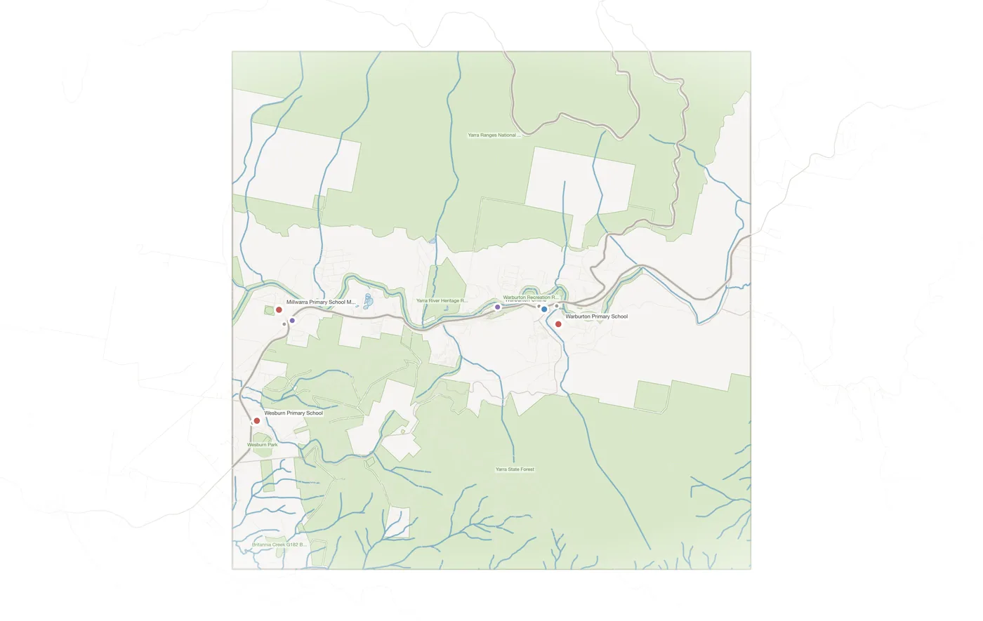 Warburton urban fabric map