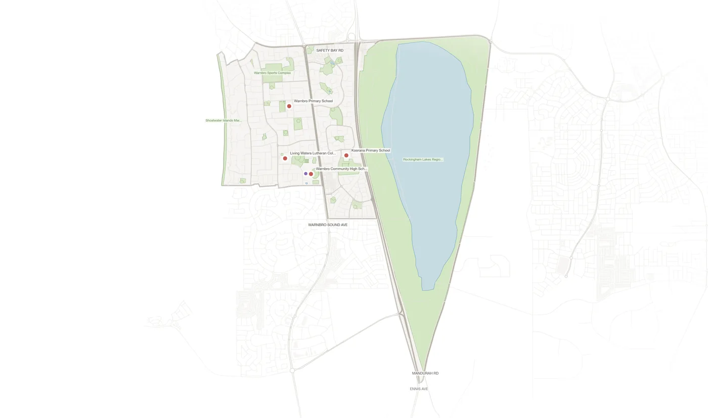 Warnbro urban fabric map