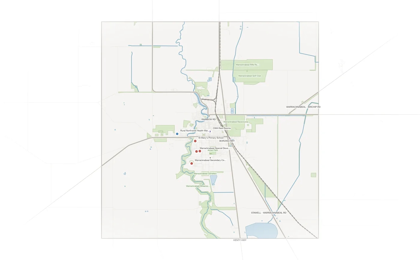 Warracknabeal urban fabric map