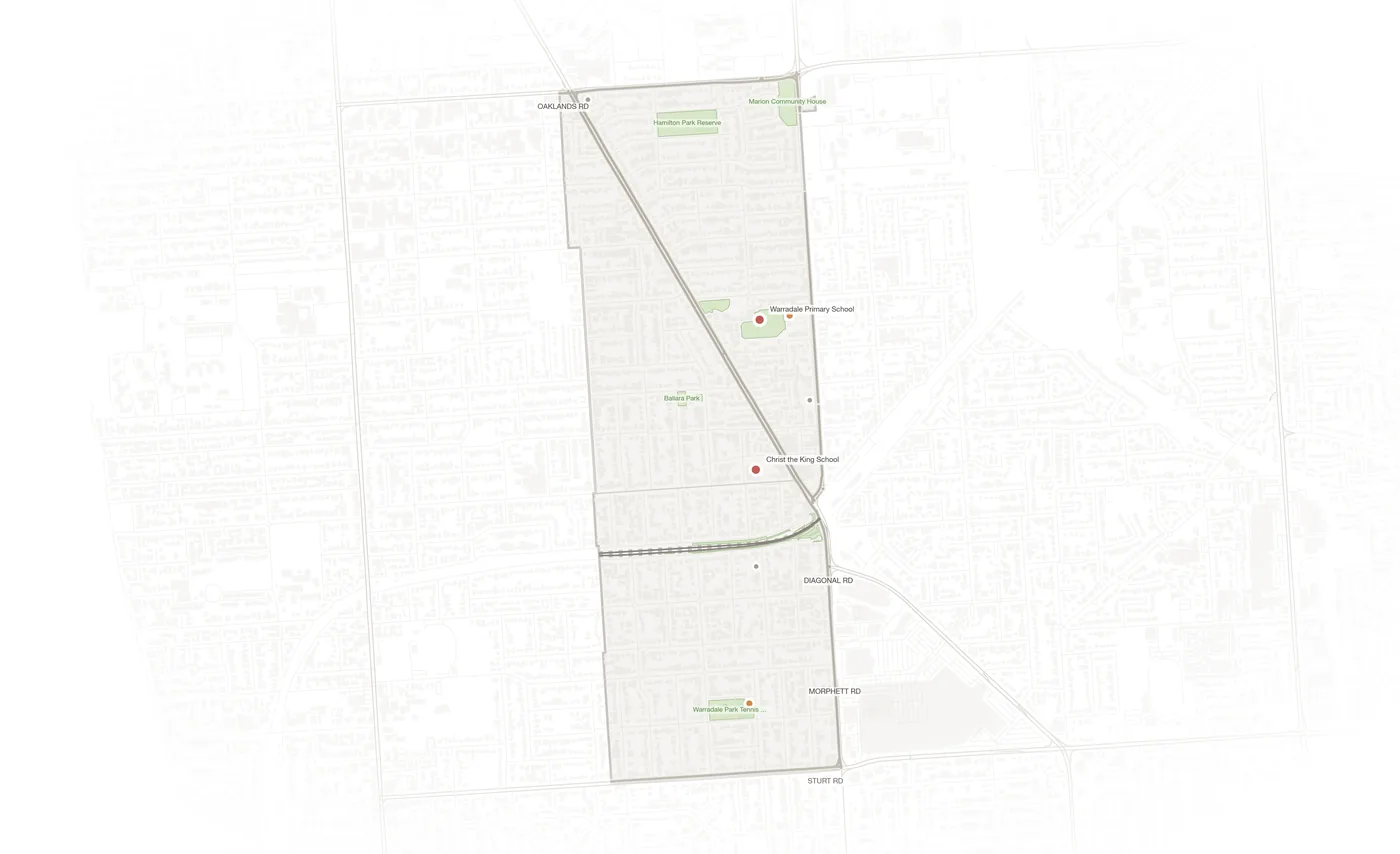 Warradale urban fabric map
