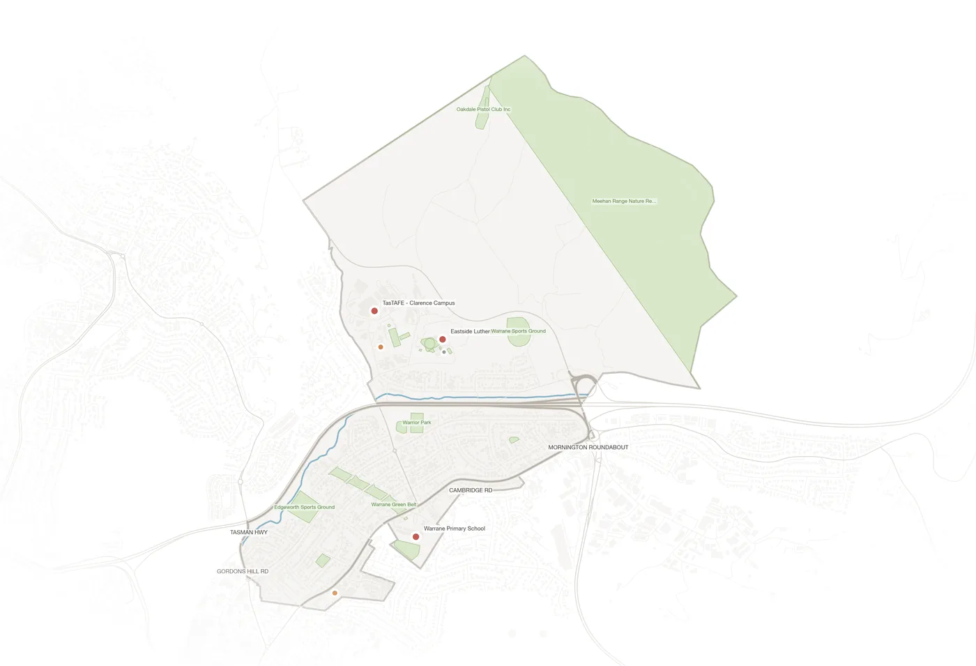 Warrane urban fabric map
