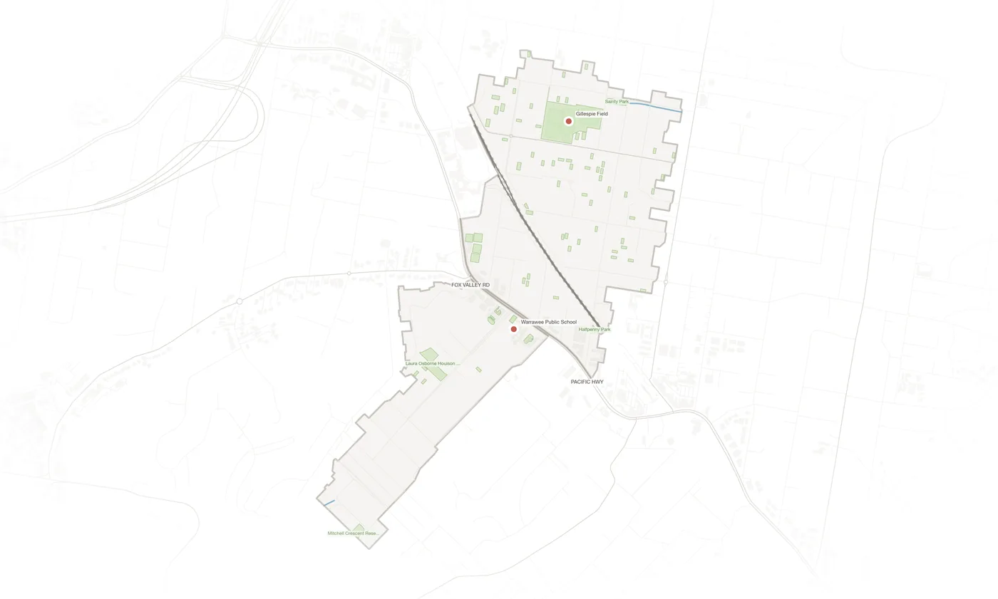 Warrawee urban fabric map