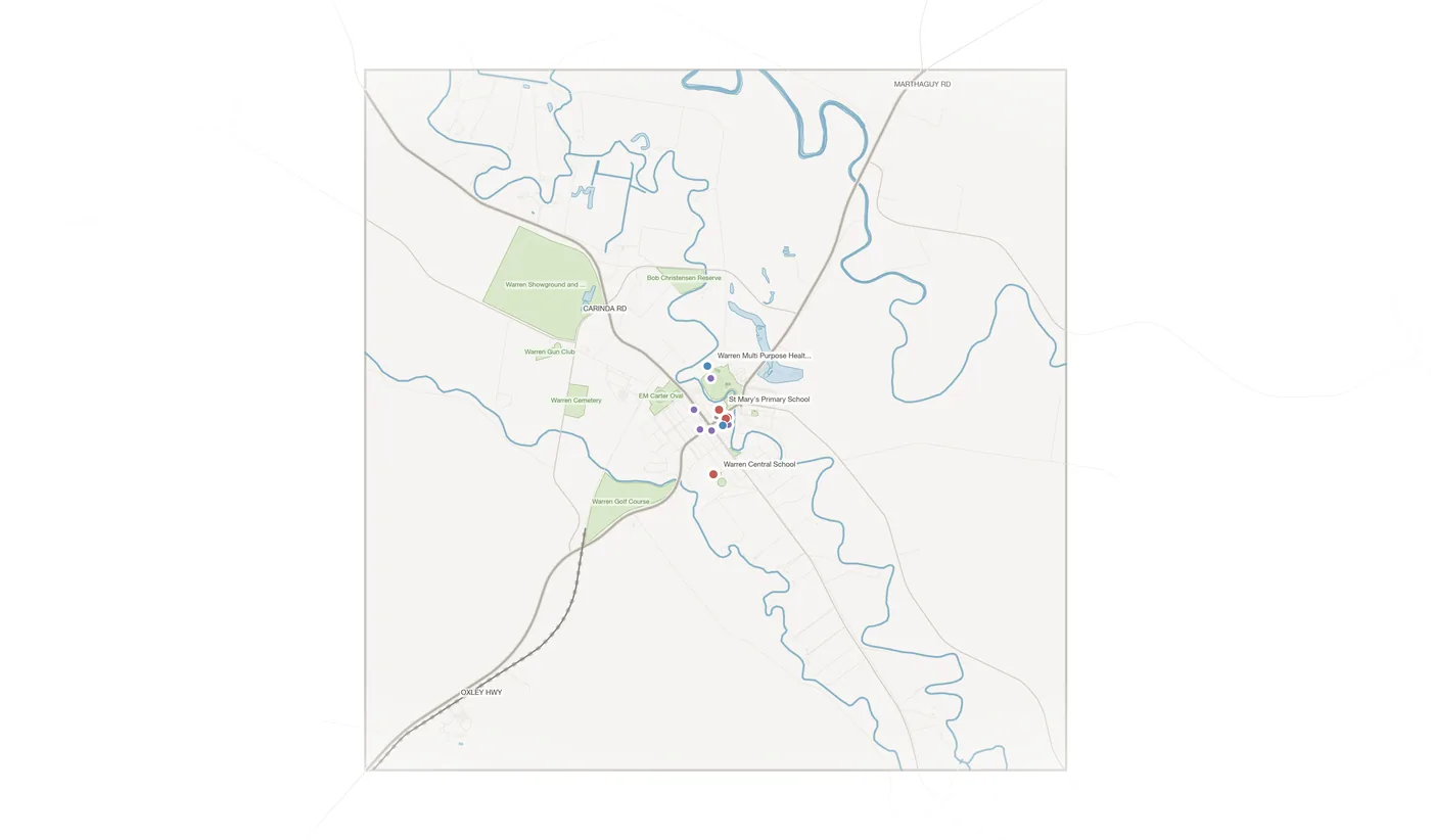Warren urban fabric map