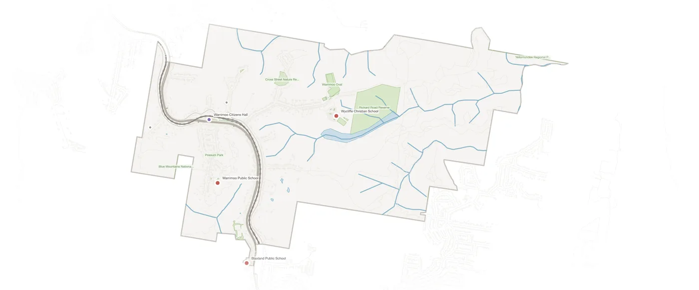 Warrimoo urban fabric map