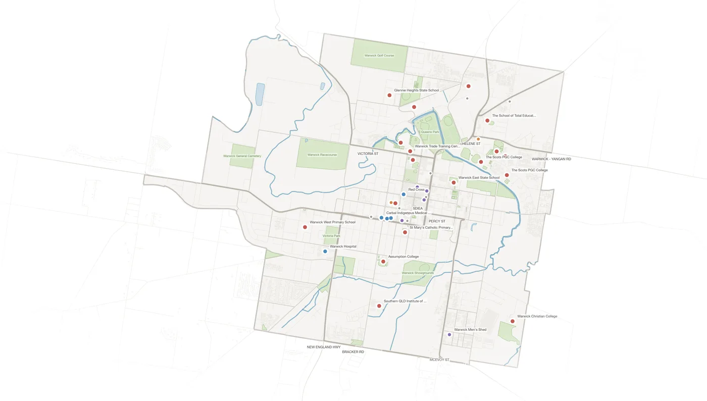 Warwick urban fabric map