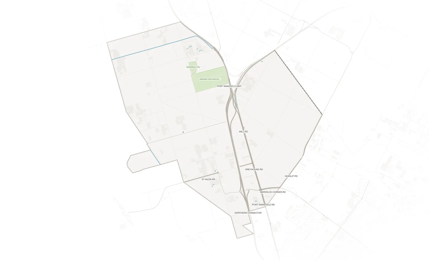 Waterloo Corner urban fabric map