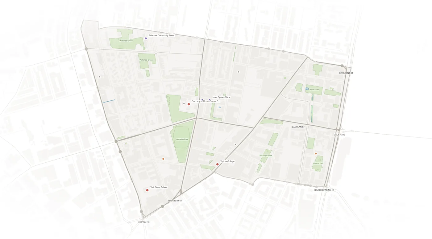 Waterloo urban fabric map